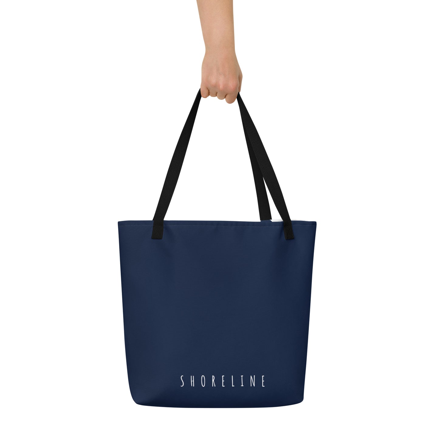 Navy 'Shoreline' Large Tote Bag