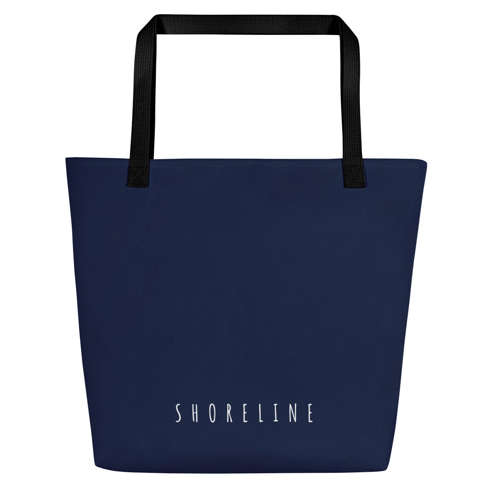 Navy 'Shoreline' Large Tote Bag