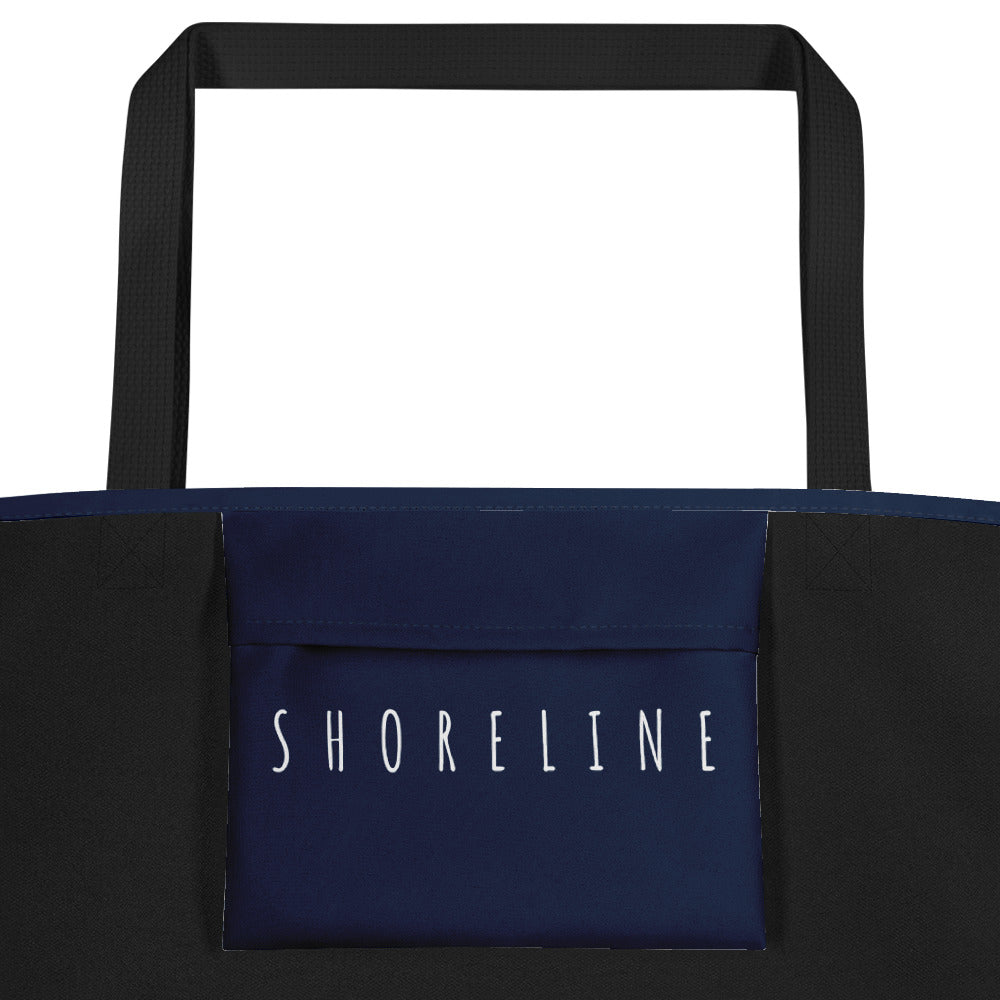 Navy 'Shoreline' Large Tote Bag