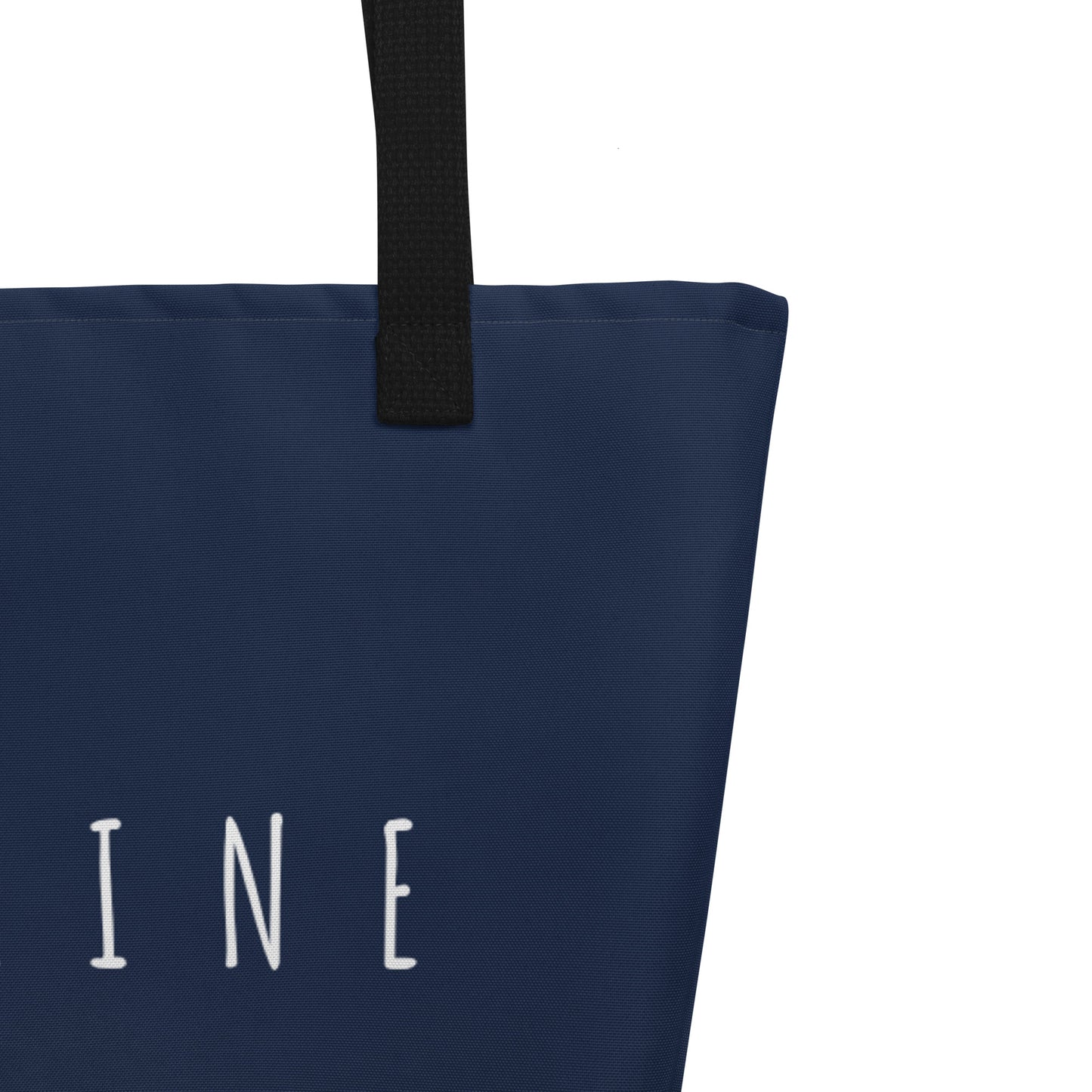 Navy 'Shoreline' Large Tote Bag