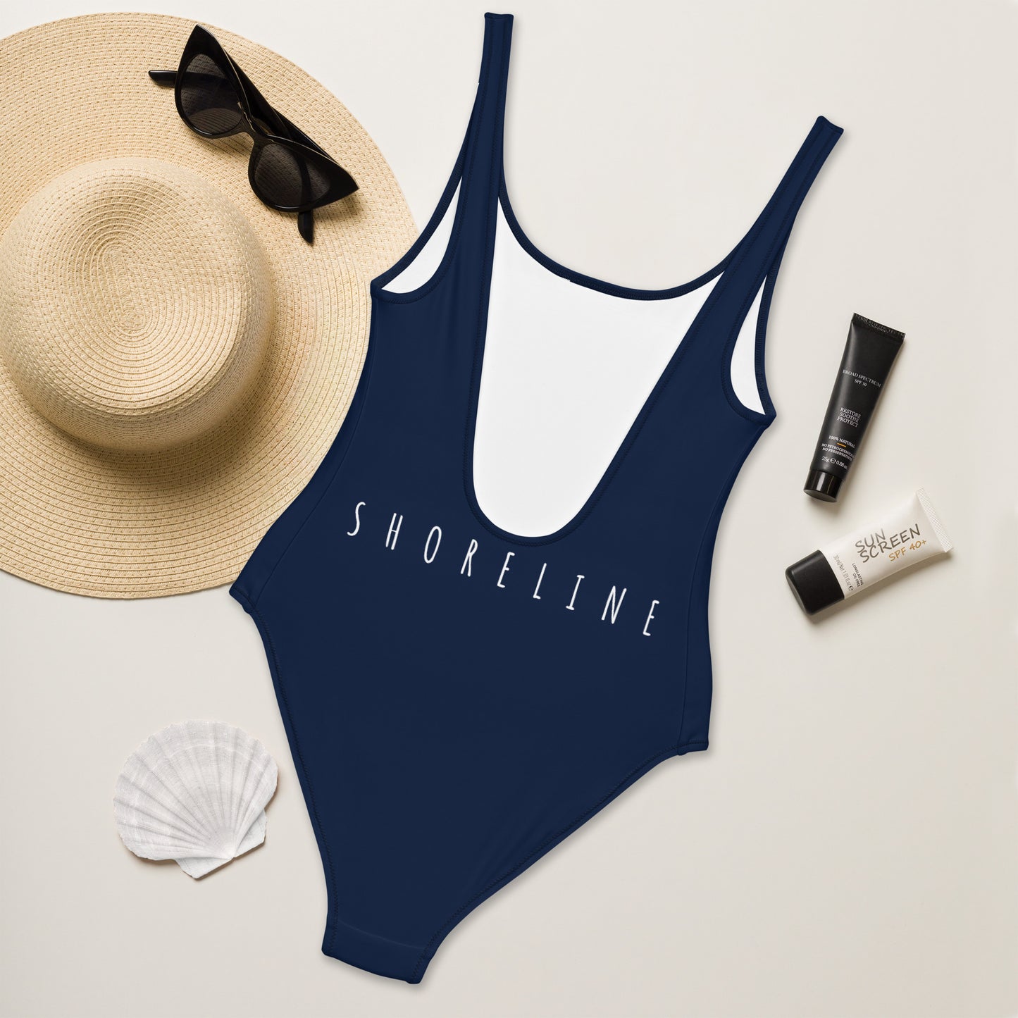 'SUP Shoreline' Navy One-Piece Swimsuit