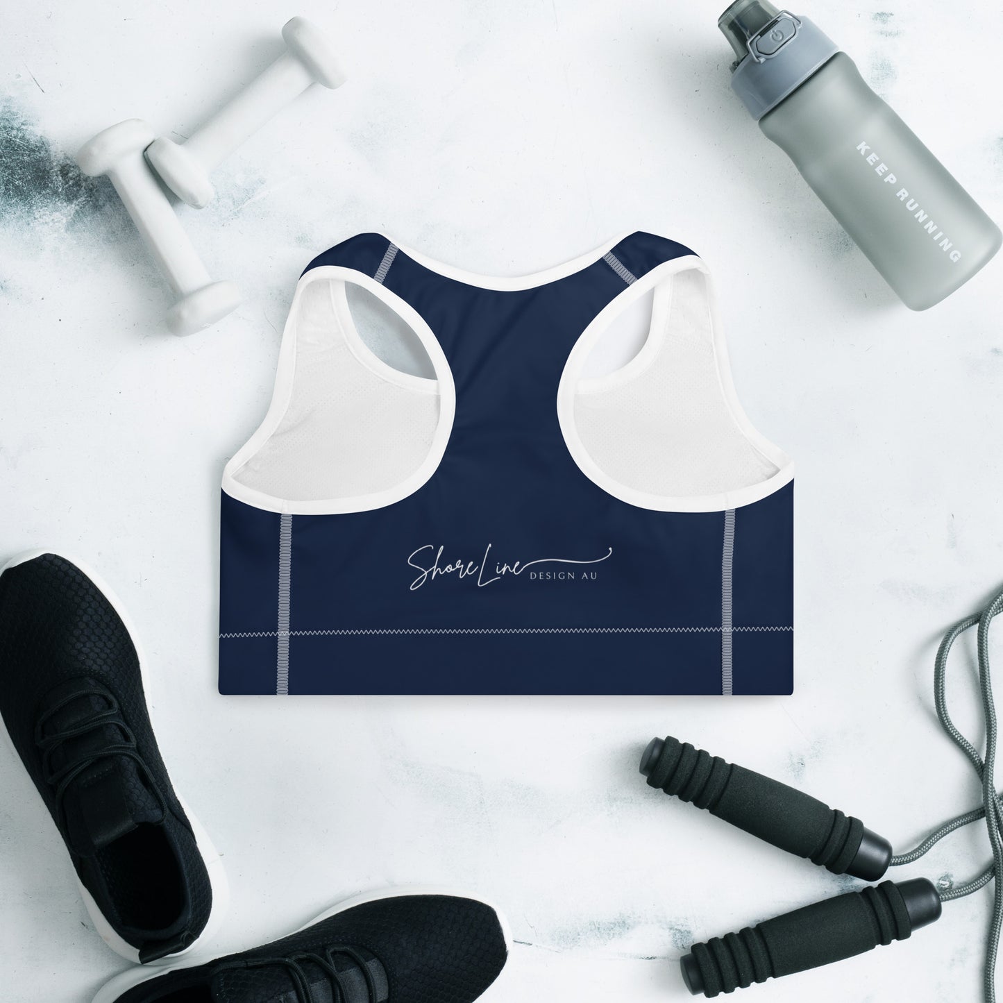 Signature Padded Sports Bra - Navy