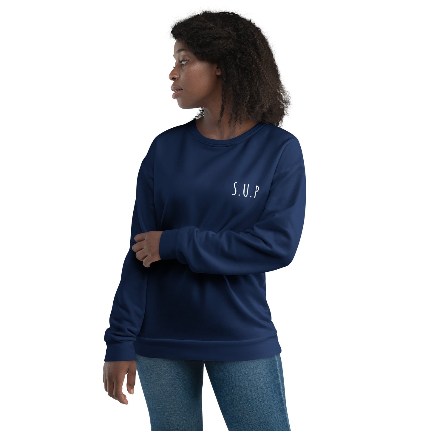 'SUP Shoreline' Navy Sweatshirt