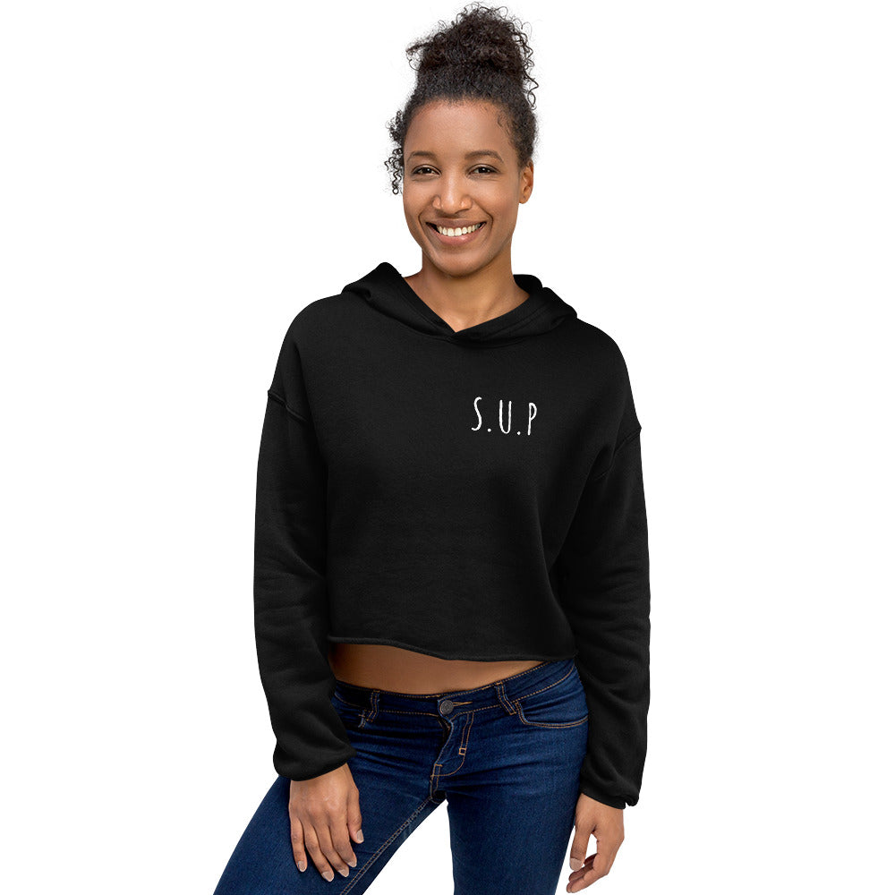 'SUP Shoreline' Crop Hoodie