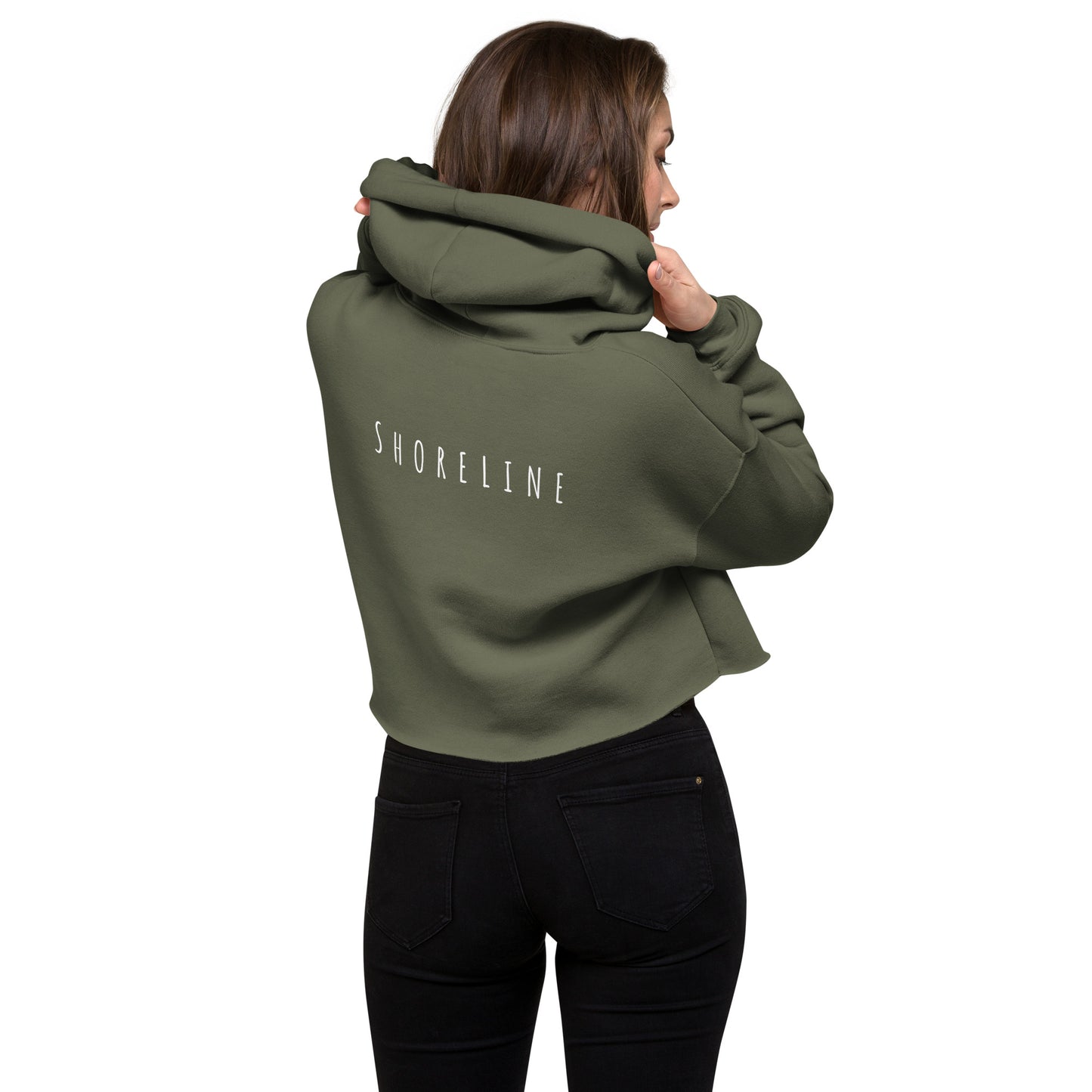 'SUP Shoreline' Crop Hoodie