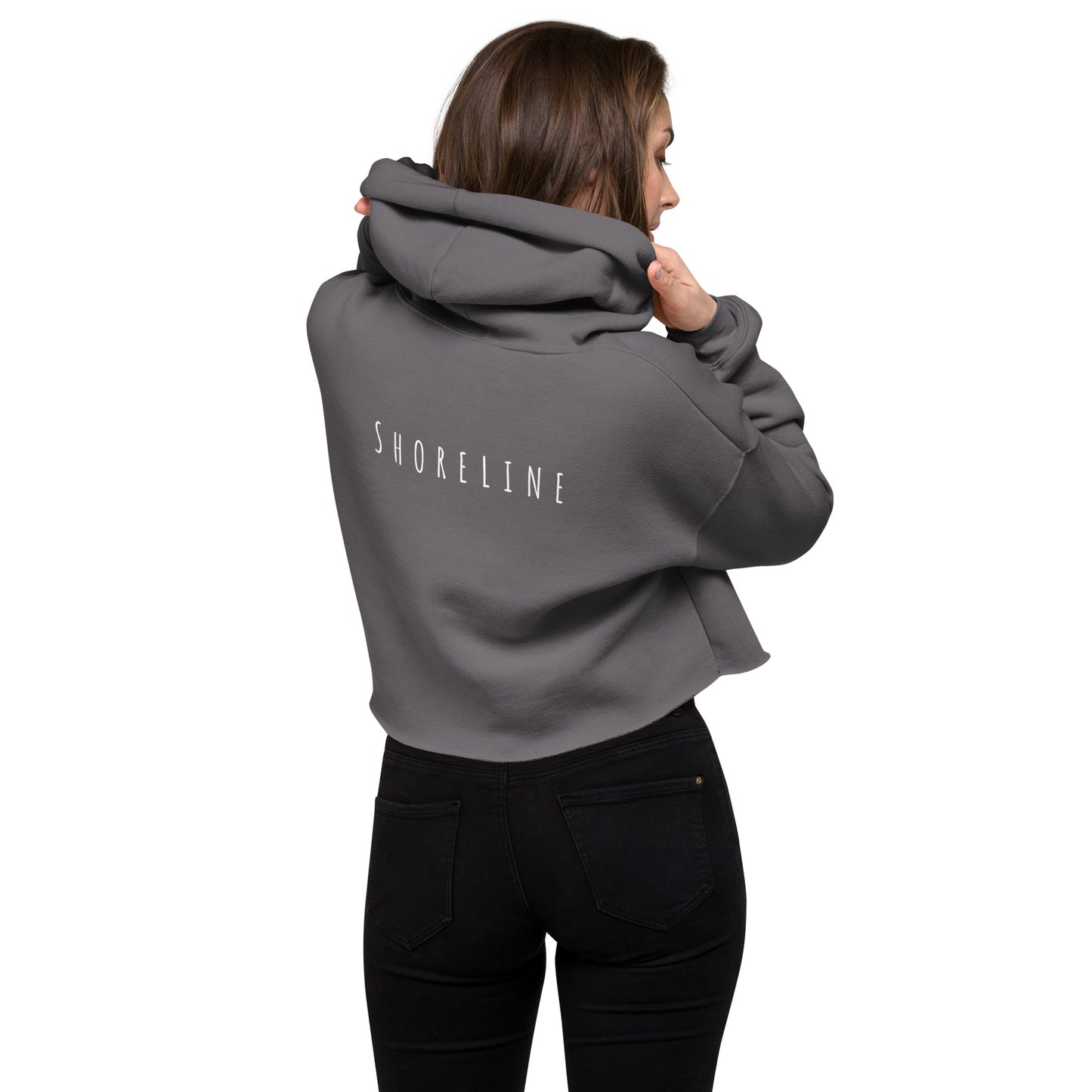 'SUP Shoreline' Crop Hoodie